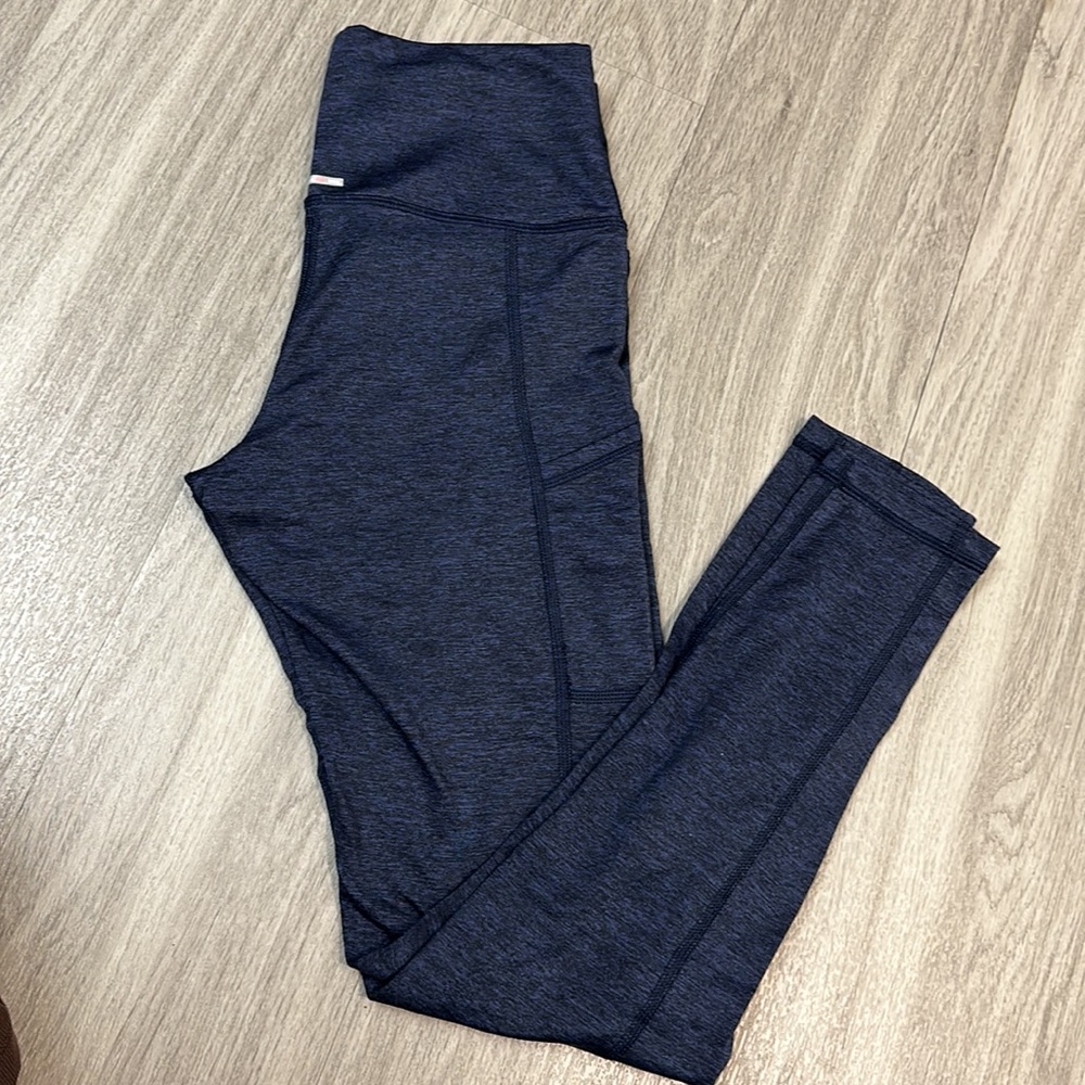 Aerie Chill Play Move Leggings, Heathered Blue, Size M
